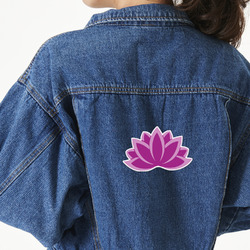 Lotus Flowers Twill Iron On Patch - Custom Shape - X-Large - Set of 4