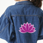 Lotus Flowers Twill Iron On Patch - Custom Shape - 2XL - Set of 4