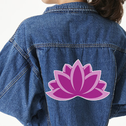 Lotus Flowers Twill Iron On Patch - Custom Shape - 3XL - Set of 4