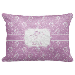 Lotus Flowers Decorative Baby Pillowcase - 16"x12" w/ Name or Text