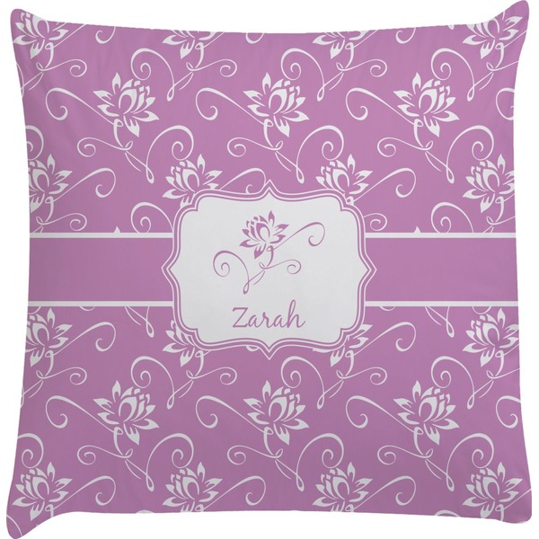 Custom Lotus Flowers Decorative Pillow Case (Personalized)