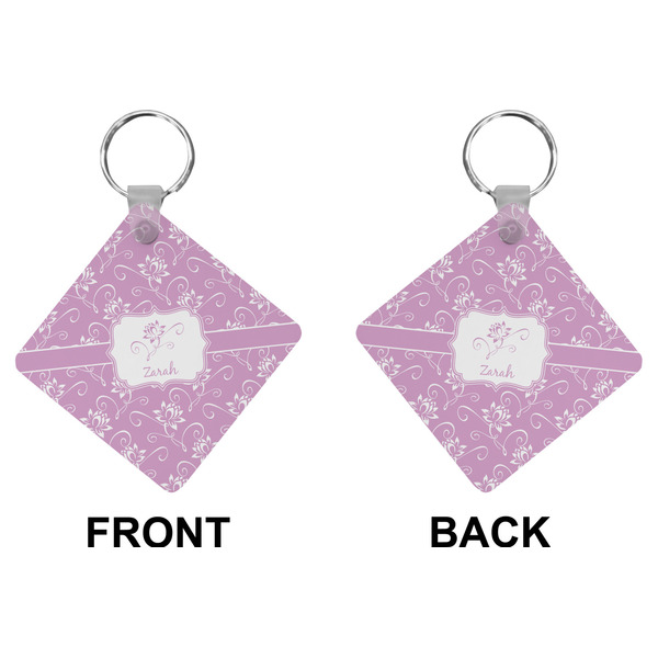 Lotus Flowers Diamond Keychain (Front + Back)