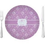 Lotus Flowers 10" Glass Lunch / Dinner Plates - Single or Set (Personalized)