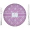 Lotus Flowers 10" Glass Lunch / Dinner Plates - Single or Set (Personalized)
