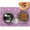 Lotus Flowers Dog Food Mat - Small w/ Name or Text