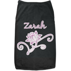Lotus Flowers Black Pet Shirt (Personalized)