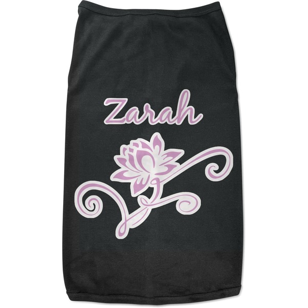 Custom Lotus Flowers Black Pet Shirt - 3XL (Personalized)