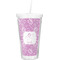 Lotus Flowers Double Wall Tumbler with Straw (Personalized)