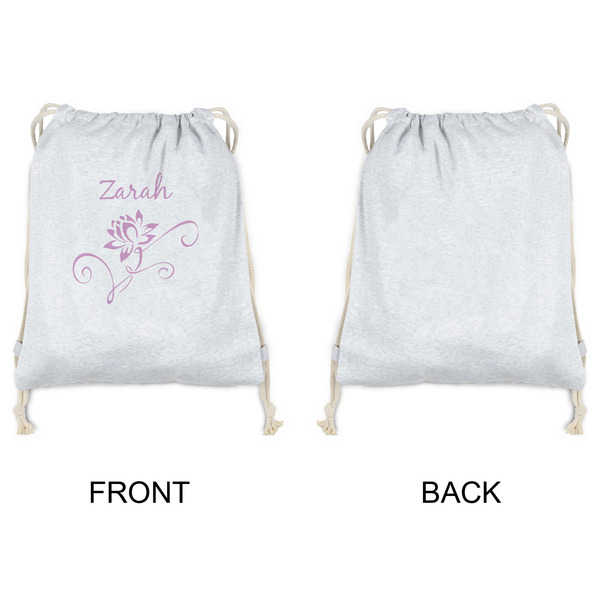 Lotus Flowers Drawstring Backpacks - Sweatshirt Fleece - Single Sided - APPROVAL