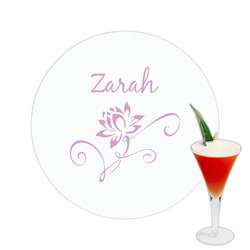 Lotus Flowers Printed Drink Topper -  2.5" (Personalized)