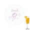 Lotus Flowers Printed Drink Topper - 2.15" (Personalized)