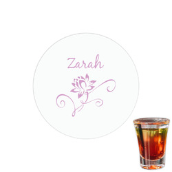 Lotus Flowers Printed Drink Topper - 1.5" (Personalized)