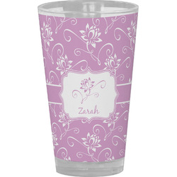 Lotus Flowers Pint Glass - Full Color (Personalized)