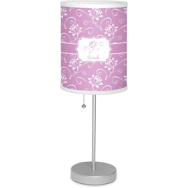 Custom Lotus Flowers Lamp with Drum Shade (Personalized)