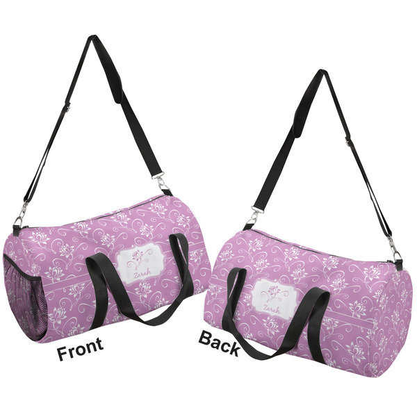 Lotus Flowers Duffle bag small front and back sides