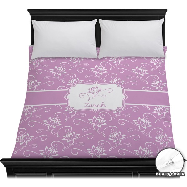 Custom Lotus Flowers Duvet Cover - Full / Queen (Personalized)