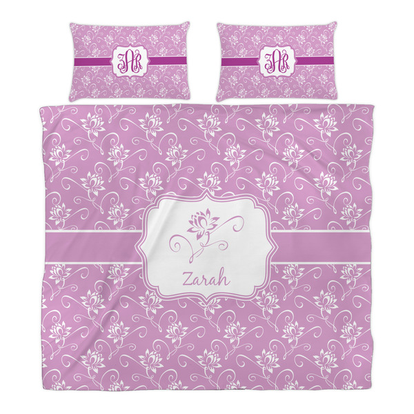 Lotus Flowers Duvet Cover Set - King - Alt Approval