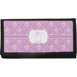 Lotus Flowers Canvas Checkbook Cover (Personalized)