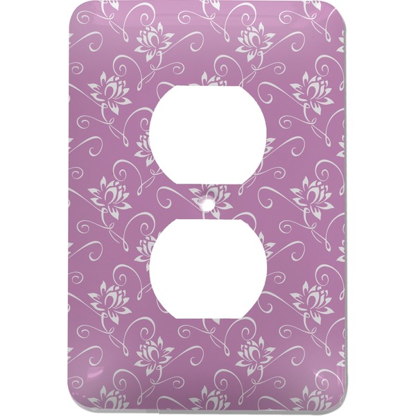 Custom Lotus Flowers Electric Outlet Plate