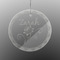 Lotus Flowers Engraved Glass Ornament - Round (Front)