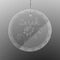 Lotus Flowers Engraved Glass Ornament - Round (Personalized)