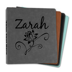 Lotus Flowers Leather Binder - 1" (Personalized)