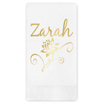 Lotus Flowers Guest Napkins - Foil Stamped (Personalized)