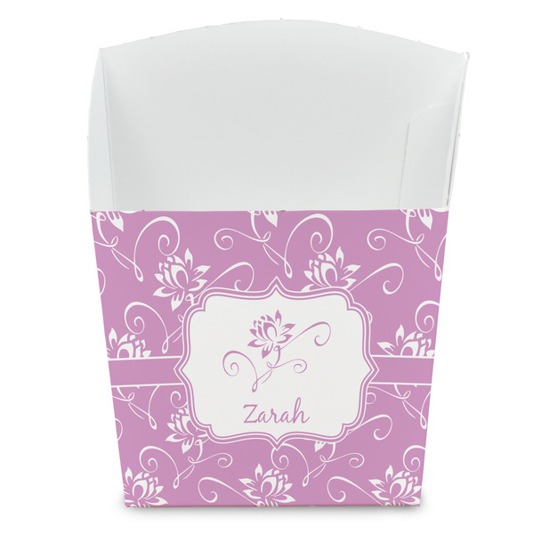Custom Lotus Flowers French Fry Favor Boxes (Personalized)