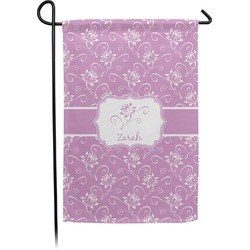 Lotus Flowers Small Garden Flag - Double Sided w/ Name or Text