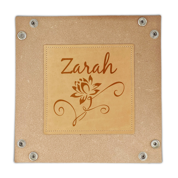 Lotus Flowers Genuine Leather Valet Trays - FRONT