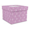 Lotus Flowers Gift Boxes with Lid - Canvas Wrapped - Large - Front/Main