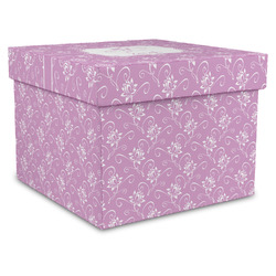 Lotus Flowers Gift Box with Lid - Canvas Wrapped - X-Large (Personalized)