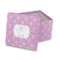 Lotus Flowers Gift Box with Lid - Canvas Wrapped (Personalized)