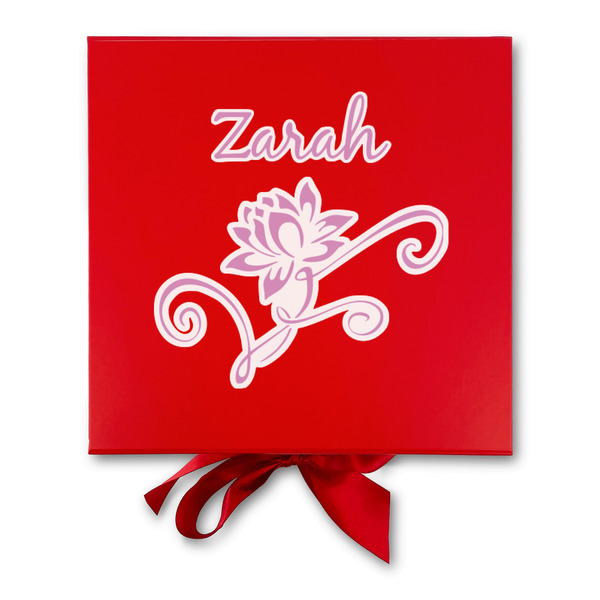 Lotus Flowers Gift Boxes with Magnetic Lid - Red - Approval