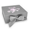 Lotus Flowers Gift Boxes with Magnetic Lid - Silver - Front