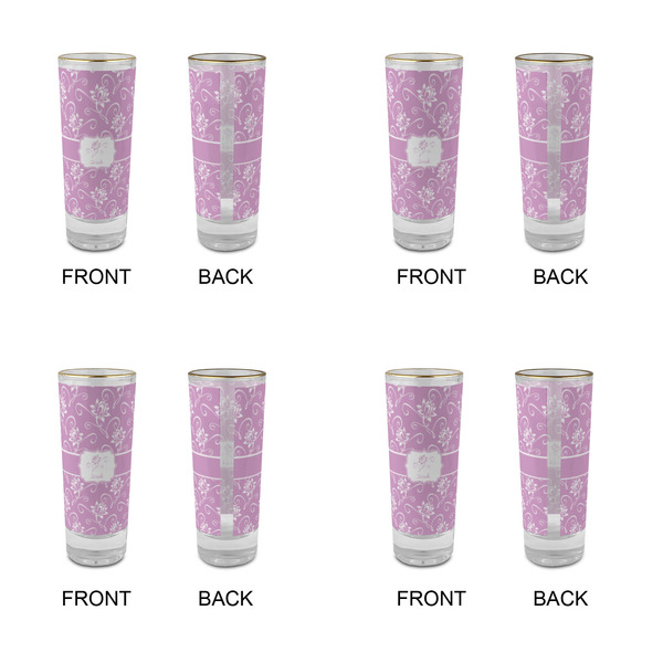 Lotus Flowers Glass Shot Glass - 2 oz - Set of 4 - APPROVAL