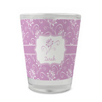 Lotus Flowers Glass Shot Glass - 1.5 oz - Set of 4 (Personalized)