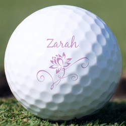 Lotus Flowers Golf Balls - Non-Branded - Set of 12 (Personalized)
