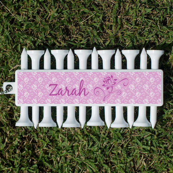 Custom Lotus Flowers Golf Tees & Ball Markers Set (Personalized)