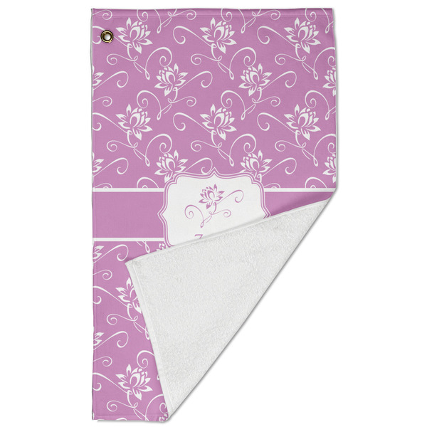 Lotus Flowers Golf Towel - Folded (Large)