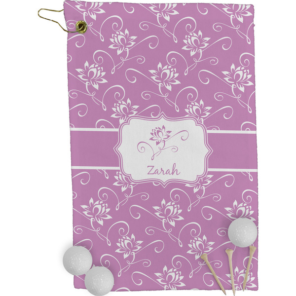 Lotus Flowers Golf Towel (Personalized)