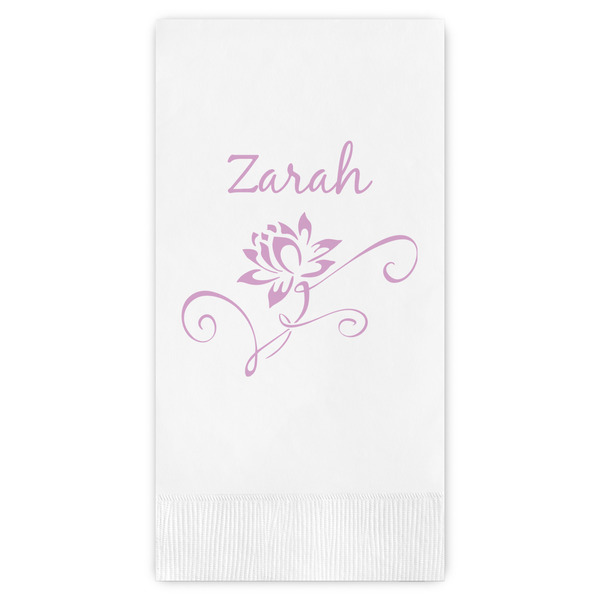Custom Lotus Flowers Guest Towels - Full Color (Personalized)