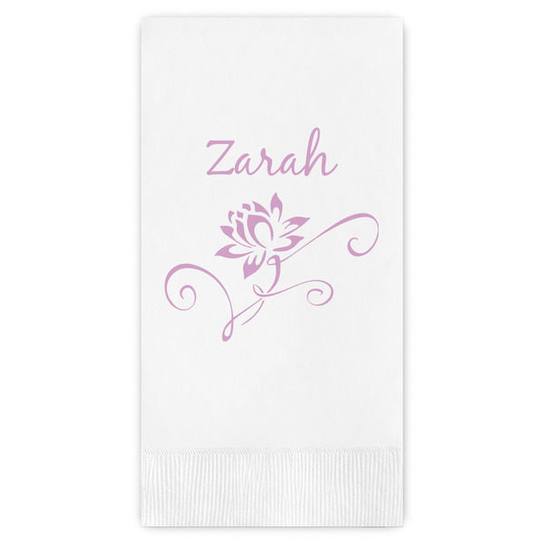 Custom Lotus Flowers Guest Paper Towels - Full Color (Personalized)