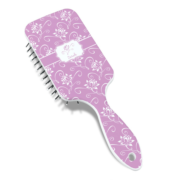 Lotus Flowers Hair Brush - Angle View