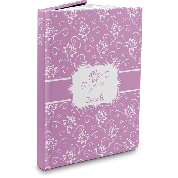 Custom Lotus Flowers Hardbound Journal (Personalized)