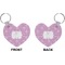 Lotus Flowers Heart Keychain (Front + Back)
