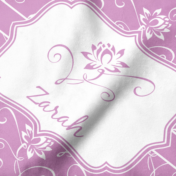 Lotus Flowers Hooded Baby Towel- Detail Close Up