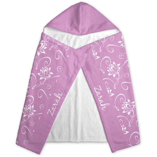 Lotus Flowers Hooded Towel - Folded