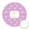 Lotus Flowers Printed Cookie Topper - Round (Personalized)