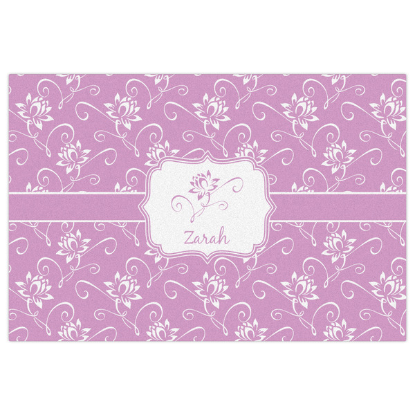 Lotus Flowers Indoor / Outdoor Rug - 2'x3' - Front Flat